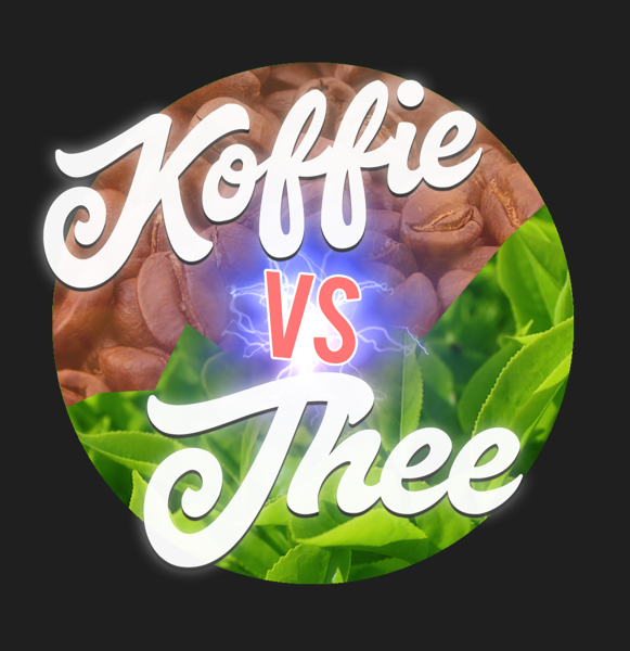 koffie VS thee concept logo