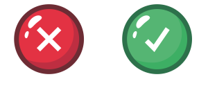 check-mark-en-nee-kopieren